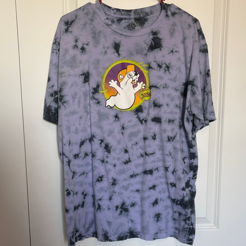 Buc-ees Purple Tie-Dye Halloween 2024 Unisex Size Large T-Shirt‎